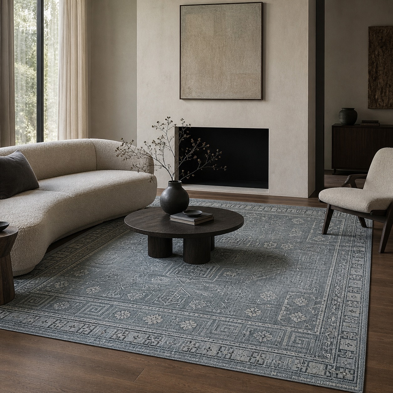 Full Carpet Collection rug presentation in a contemporary living space